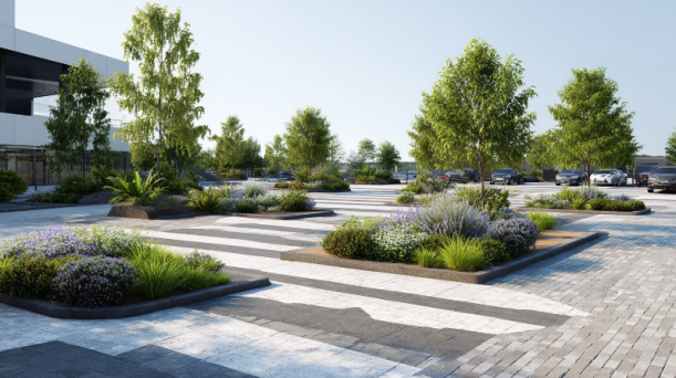 aménagement parking extérieur